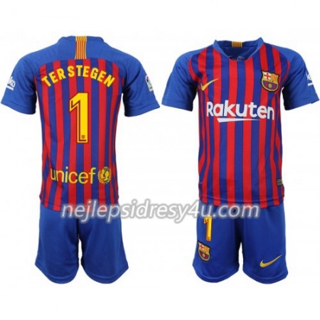 Fotbalový Dres FC Barcelona Ter Stegen 1 Dětské Domácí 2018/19
